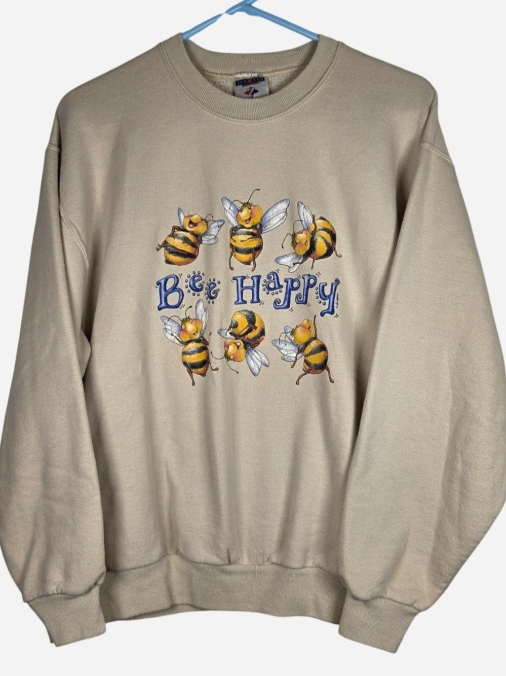 Bee Graphic Crewneck Sweatshirt Vintage 90s Jerzees Sweater Size Medium